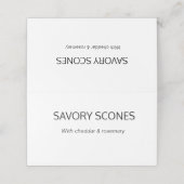 Tisch für stylische Kalligrafie-Buffet-Lebensmitte Platzkarte (Außenseite Aufgefaltet)