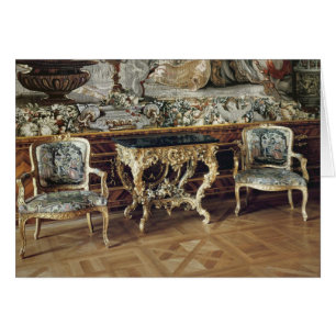 Tisch für Systemkonsole und zwei Lehnsessel, 1745