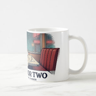 Tisch für Zwei Mitternachts-Diner-Kaffeetasse Kaffeetasse