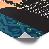 Tisch Hochzeit arabische Nächte Plakatsitzplatz Poster (Ecke)