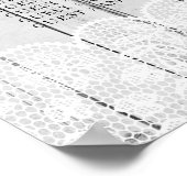 Tisch Hochzeit rustikale Spitzen Grau-Holz Poster (Ecke)