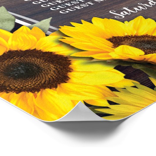 Tisch Hochzeitsposter Sitzplatz Sonnenblume Jar Wo Poster (Ecke)