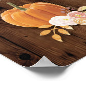 Tisch Hochzeitsposter Sitzplatze Pumpkin Wood Ligh Poster (Ecke)