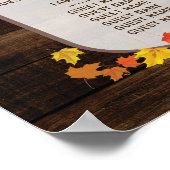 Tisch Hochzeitspumpen Fall Wood Poster Sitzplatz (Ecke)