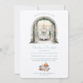 Tisch im Speisesaal | Weihnachtsfrühstück Einladung