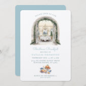 Tisch im Speisesaal | Weihnachtsfrühstück Einladung (Vorne/Hinten)