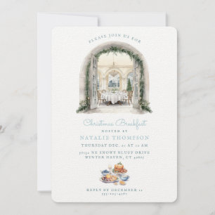 Tisch im Speisesaal   Weihnachtsfrühstück Einladung