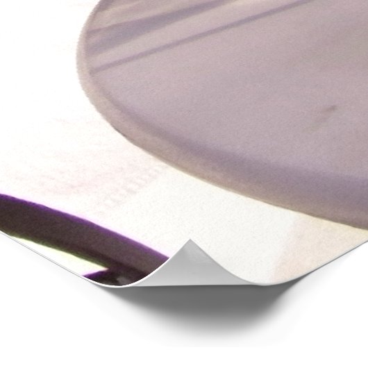 Tisch in Santorini Poster (Ecke)