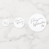 Tisch Konfetti Weihnachtsmotiv mit Pferd (Rückseiten)