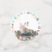 Tisch Konfetti Weihnachtsmotiv mit Pferd (Klein Vorderseite)