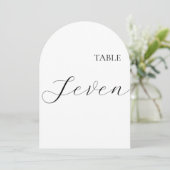 Tisch Nummer Sieben Karte (Stehend Vorderseite)