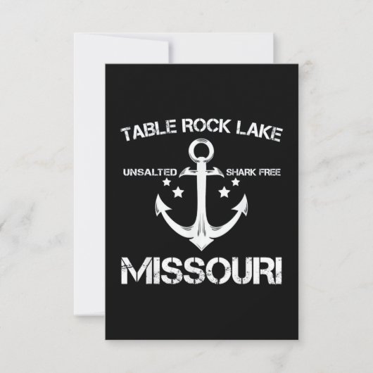 TISCH-ROCK-SEE MISSOURI-Camping Karte (Vorderseite)