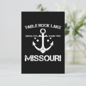 TISCH-ROCK-SEE MISSOURI-Camping Karte (Stehend Vorderseite)