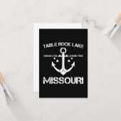 TISCH-ROCK-SEE MISSOURI-Camping Karte (Vorderseite/Rückseite Beispiel)