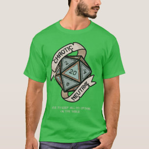 Tisch-Rollenspiel Vintage-Spiel Chaotisch Neutral  T-Shirt