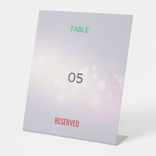 Tisch Tent Schild | Reserviert | Benutzerdefiniert (Vorderseite)