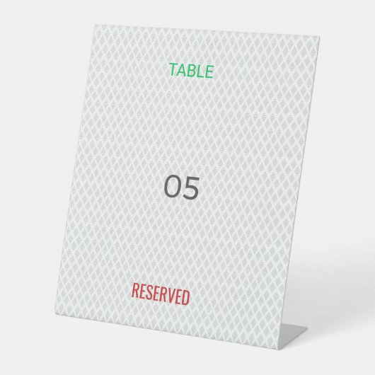 Tisch Tent Schild | Reserviert | Maßgeschneidert | (Vorderseite)