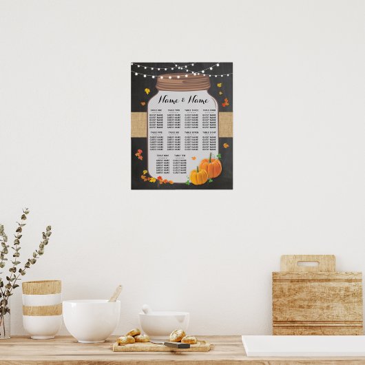 Tisch Wedkin Fall Chalk Poster Sitzplatz (Küche)