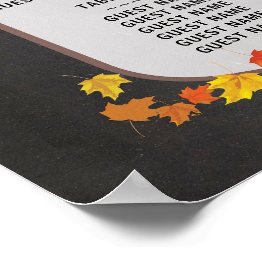 Tisch Wedkin Fall Chalk Poster Sitzplatz (Ecke)