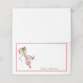 Tischbesitzer mit Weihnachtsmäuse Platzkarte (Außenseite Aufgefaltet)