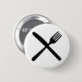 Tischbesteckgabel und -messer gekreuzt button (Vorne & Hinten)
