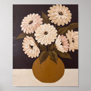 Tischblumen Kunst Nr. 5 Vintage-Gemälde Poster