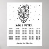 Tischdecke 10 Traditioneller Tattoo Anker Poster (Vorne)