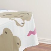 Tischdecke aus rosa Yeti (Beispiel)