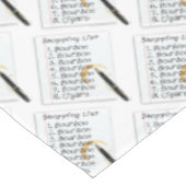 TISCHDECKE - BOURBON-LIEBHABER-EINKAUFSLISTE (Schrägansicht)