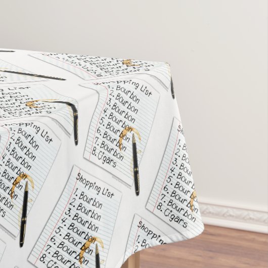 TISCHDECKE - BOURBON-LIEBHABER-EINKAUFSLISTE (Beispiel)
