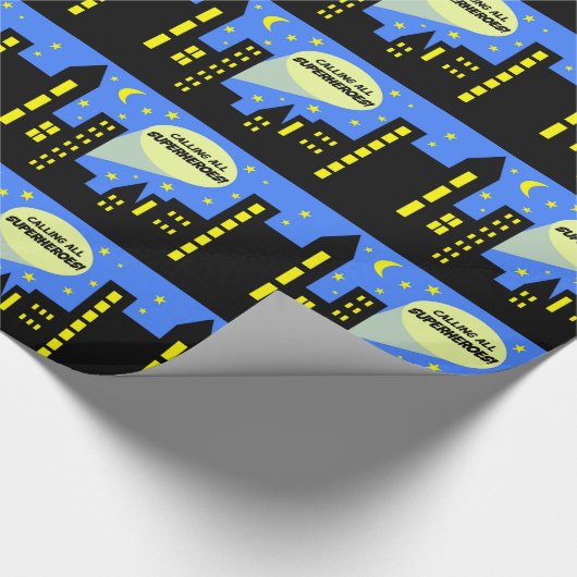 Tischdecke des Superheldes | des Geschenkpapier (Ecke)