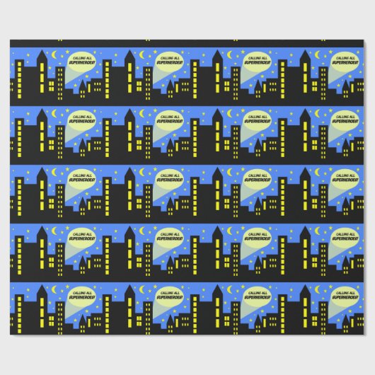Tischdecke des Superheldes | des Geschenkpapier (Flach)