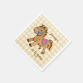 Tischdecke für den 1. Geburtstag mit Pony Serviette (Ecke)