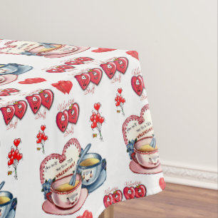 Tischdecke für den Valentinstag