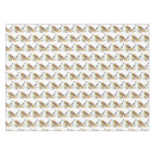 Tischdecke, Happy Birthday Teddy Bear Fox Chicks  Tischdecke (Vorderseite (Horizontal))