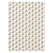 Tischdecke, Happy Birthday Teddy Bear Fox Chicks  Tischdecke (Vorderseite)