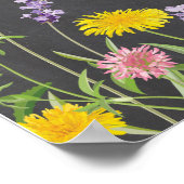 Tischdecke Hochzeit Wilde Blume Plakatsitze Poster (Ecke)