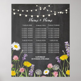 Tischdecke Hochzeit Wilde Blume Plakatsitze Poster