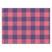 Tischdecke Hot Pink Magenta Indigo Büffel Karo (Vorderseite (Horizontal))