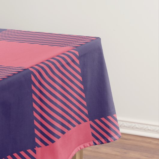 Tischdecke Hot Pink Magenta Indigo Büffel Karo (Beispiel)