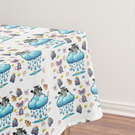 Tischdecke Katze Hund Maus Regenbogen Käse (Beispiel)