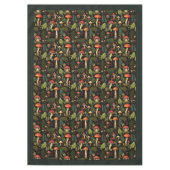 Tischdecke mit erdigen Tönen Pilze & Wildblumen (Vorderseite)