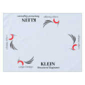 Tischdecke mit Ihrem Logo und Text (Vorderseite (Horizontal))