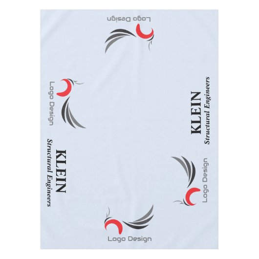 Tischdecke mit Ihrem Logo und Text (Vorderseite)