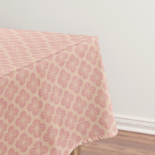 Tischdecke mit rosa Blumenmuster (Beispiel)