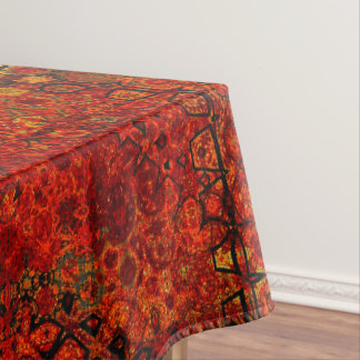 Tischdecke mit verbranntem Orange-Muster für Wohnr