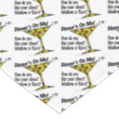 TISCHDECKE-- MITTLERE oder SELTENE MARTINI-OLIVEN? Tischdecke (Schrägansicht)