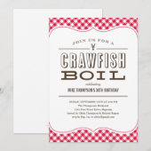 Tischdecke-Panzerkrebs-Blutgeschwür-Einladungen Einladung (Vorne/Hinten)