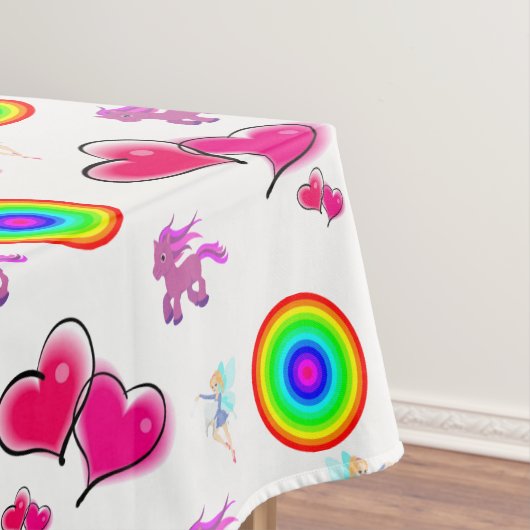Tischdecke Rosa Herzen (Beispiel)
