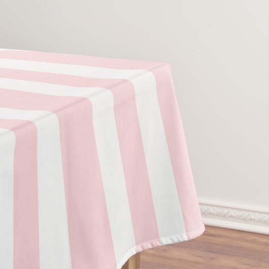 Tischdecke Rosa & Weiß gestreift (Beispiel)